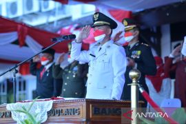 Upacara Proklamasi Kemerdekaan RI ke 77 di Bangka berjalan aman