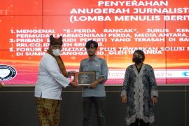 Pewarta Antara raih juara I anugerah jurnalistik Kemenkumham Sumbar