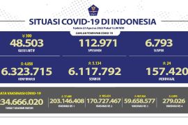 Kasus harian positif COVID-19 di Indonesia bertambah 4.858, terbanyak di Jakarta