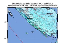 Gempa dengan magnitudo 4,9 guncang Bengkulu