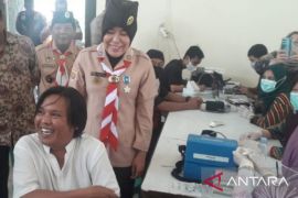 Pramuka gelar vaksinasi COVID-19 untuk ratusan warga Palembang