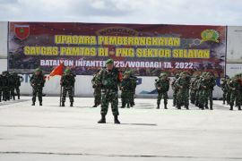 Korem 143/HO kirim 450 personel 725/Woroagi untuk menjaga perbatasan RI-PNG
