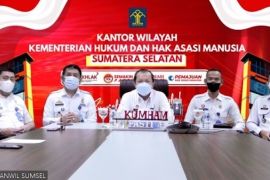 Kakanwil Kemenkumham Sumsel ikuti rapat persiapan evaluasi reformasi birokrasi