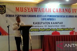 Haris CH terpilih aklamasi Ketua APDESI Kampar