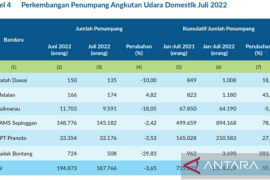 Penumpang udara domestik Kaltim naik signifikan  semester I 2022