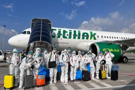 Pelajar Indonesia tiba di China