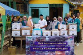 IMA PG PAUD Unimed bantu korban kebakaran di Langkat