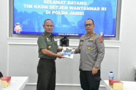 Wantannas dan Polda Jambi berkoordinasi penanganan karhutla dan batu bara