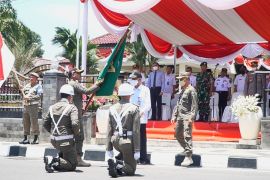Bupati Magetan sambut tim kirab bendera pataka "Jer Basuki Mawa Beya"