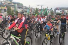 Sambut HUT ke-77 TNI,Kodim 0212/TS gelar  fun bike