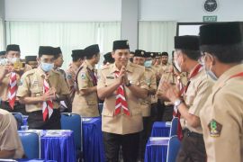 Ketua Mabicab Kota Kediri ajak Pramuka beradaptasi kemajuan zaman