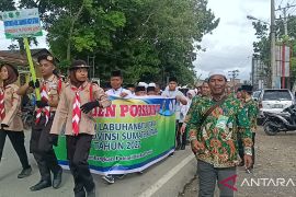 Yel yel Labura Hebat warnai pawai PORSADIN V Sumut