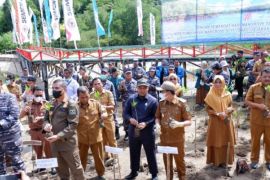 Lantamal II Padang tanam mangrove di Pantai Majunto Pessel