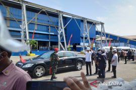 Presiden Jokowi tinjau smelter PT Timah di Bangka Barat