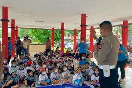 Ditlantas Polda Kepri beri pendidikan lalu lintas untuk siswa TK dan SD