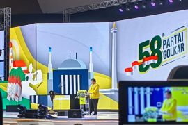 Hadiri HUT Golkar, Jokowi: Airlangga punya jam terbang tinggi sebagai pemimpin