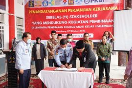Lapas Anak Palembang gandeng 11 mitra kerja tingkatkan kualitas pembinaan