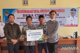BPJAMSOSTEK Cabang Deltamas Bekasi santuni ahli waris perangkat desa