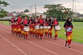 Medan juara umum drum band Porprov Sumut2022
