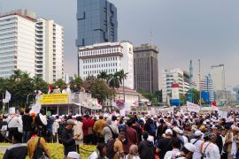 Massa aksi 411 padati kawasan Tugu Arjuna Widjaja