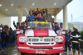 Damkar Kota Padang Apel Gabungan kesiapsiagaan Bencana Kebakaran