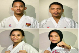 Empat karateka UHO Kendari ikut kejuaraan dunia Karate Series A di Jakarta