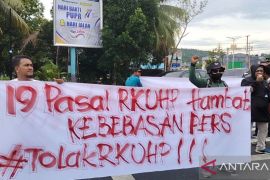 Jurnalis Manokwari bersama AJI tolak pengesahan RKUHP