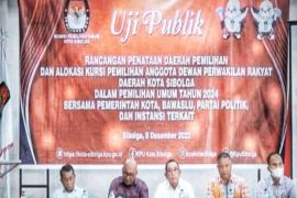 KPU Sibolga gelar uji publik rancangan tahapan pemilu
