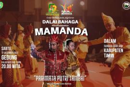 Gelas Budaya penampilan kesenian Mamanda  untuk HUT ke-57 Tapin