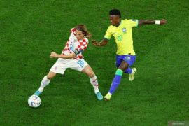 Brazil vs Kroasia tanpa gol pada babak pertama perempat final Piala Dunia 2022