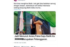 Misinformasi! Pidato Anies yang menghina kain batik