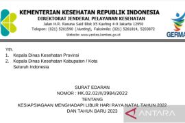 Kemenkes terbitkan edaran kesiapsiagaan libur Natal dan tahun baru