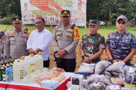 Polresta Jayapura Kota musnahkan obat terlarang, miras dan 18 kg ganja