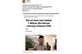 Hoaks! Ma'ruf Amin beri Rp1 miliar jika Banser menang lawan KKB
