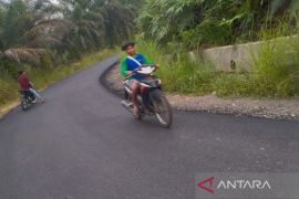 Ruas jalan kabupaten dihotmix, warga apresiasi Bupati Tapsel