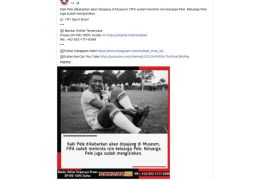 Hoaks! FIFA akan pajang kaki Pele di Museum