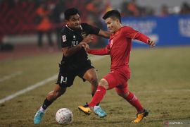 Babak pertama, Indonesia tertinggal 0-1 dari Vietnam