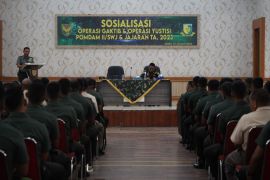 Prajurit Korem 042/Gapu terima sosialisasi operasi Gaktib dari Denpom