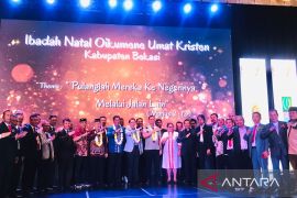 Ratusan umat Kristiani Kabupaten Bekasi rayakan Natal bersama