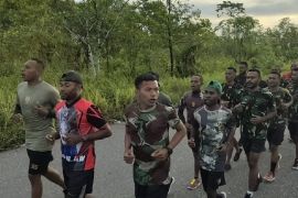 Kodim 1715 Yahukimo laksanakan olah raga bersama