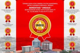 Untag Surabaya meraih akreditasi Unggul dari BAN-PT