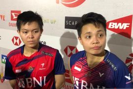 Apriyani/Fadia tersingkir pada babak perempat final Indonesia Masters 2023