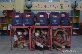 Sejumlah anak TK ikut pelatihan Kesiapsiagaan Bencana sejak dini