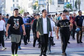 Presiden Jokowi hadir di CFD, warga Medan antusias