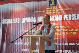 Kemenkumham Sulut sebut warga tidak perlu ragu daftar perseroan perorangan