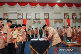 Bupati Kampar nilai pelajar kurang gairah terhadap Pramuka