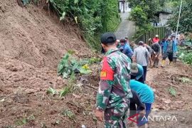 Tanah longsor lumpuhkan jalan antardesa di Dagangan Madiun