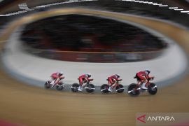 Aksi pembalap Indonesia di ajang Tissot UCI Track Nation Cup 2023