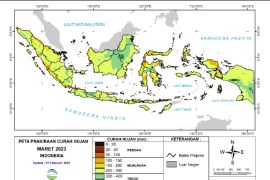Hari ini, Sejumlah wilayah Indonesia berpotensi hujan lebat dan angin kencang