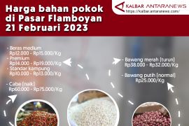 Harga bahan pokok di pasar Flamboyan